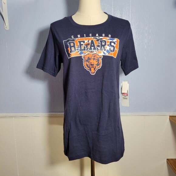 NFL Chicago Bears Boys Extra Large Navy Blue Orange Crewneck Short Sleeve Tee - Picture 1 of 9